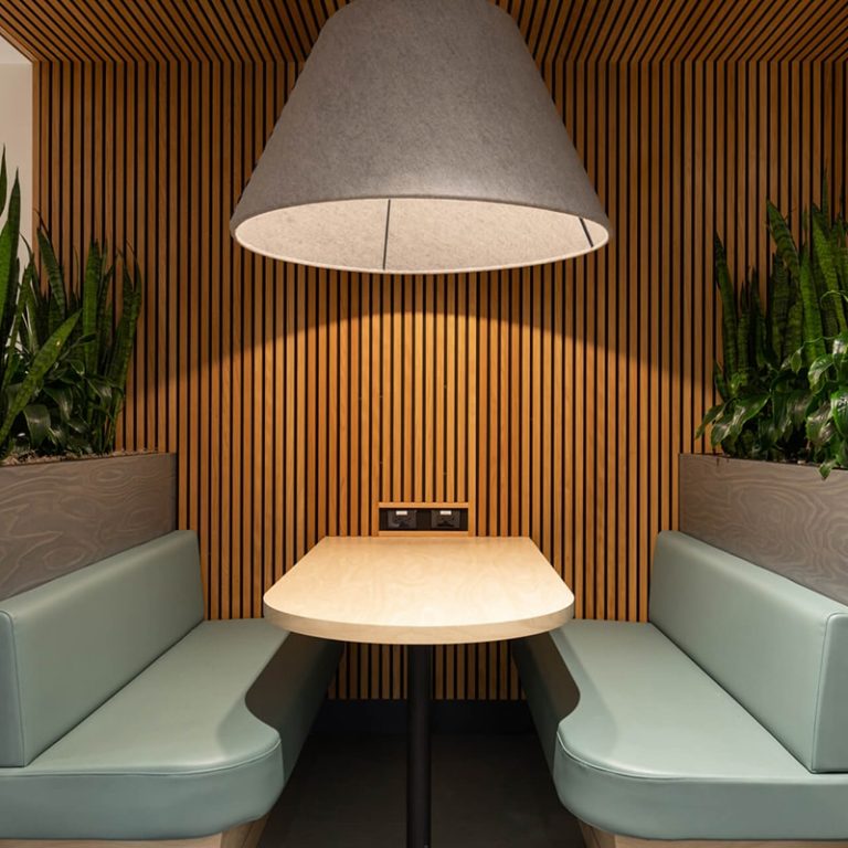 Installation of Architectural Wood Panels - University Spaces.